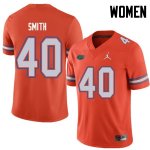 Women's Florida Gators #40 Nick Smith NCAA Jordan Brand Orange Authentic Stitched College Football Jersey ESE2262NT